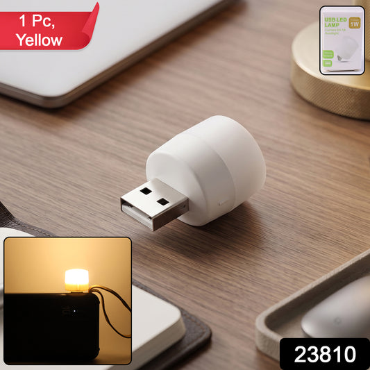 Yellow Usb Led Lamp Night Light Plug Small Led Nightlight  (1 Pc)