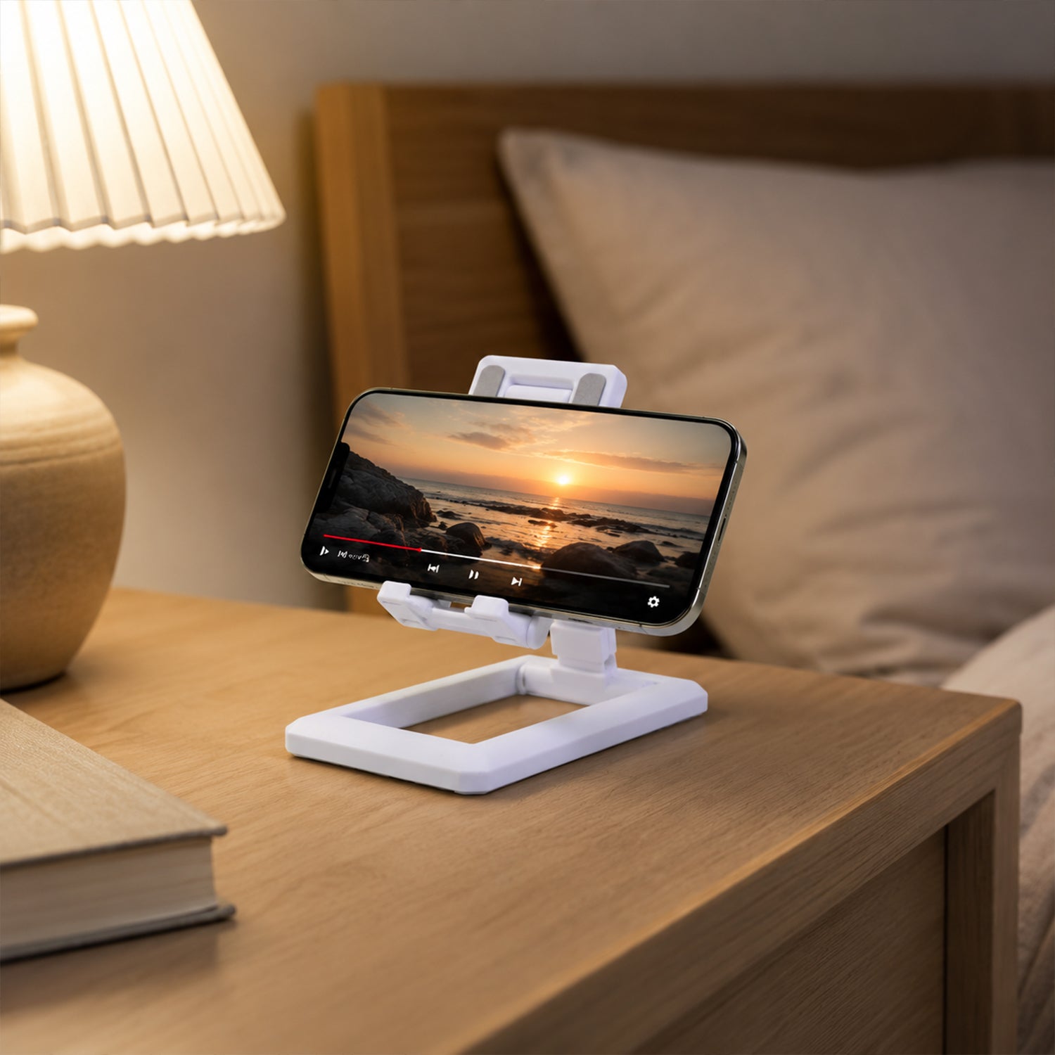 Foldable Plastic Mobile Phone Holder Stand Adjustable Desk Stand For Office (1 Pc)