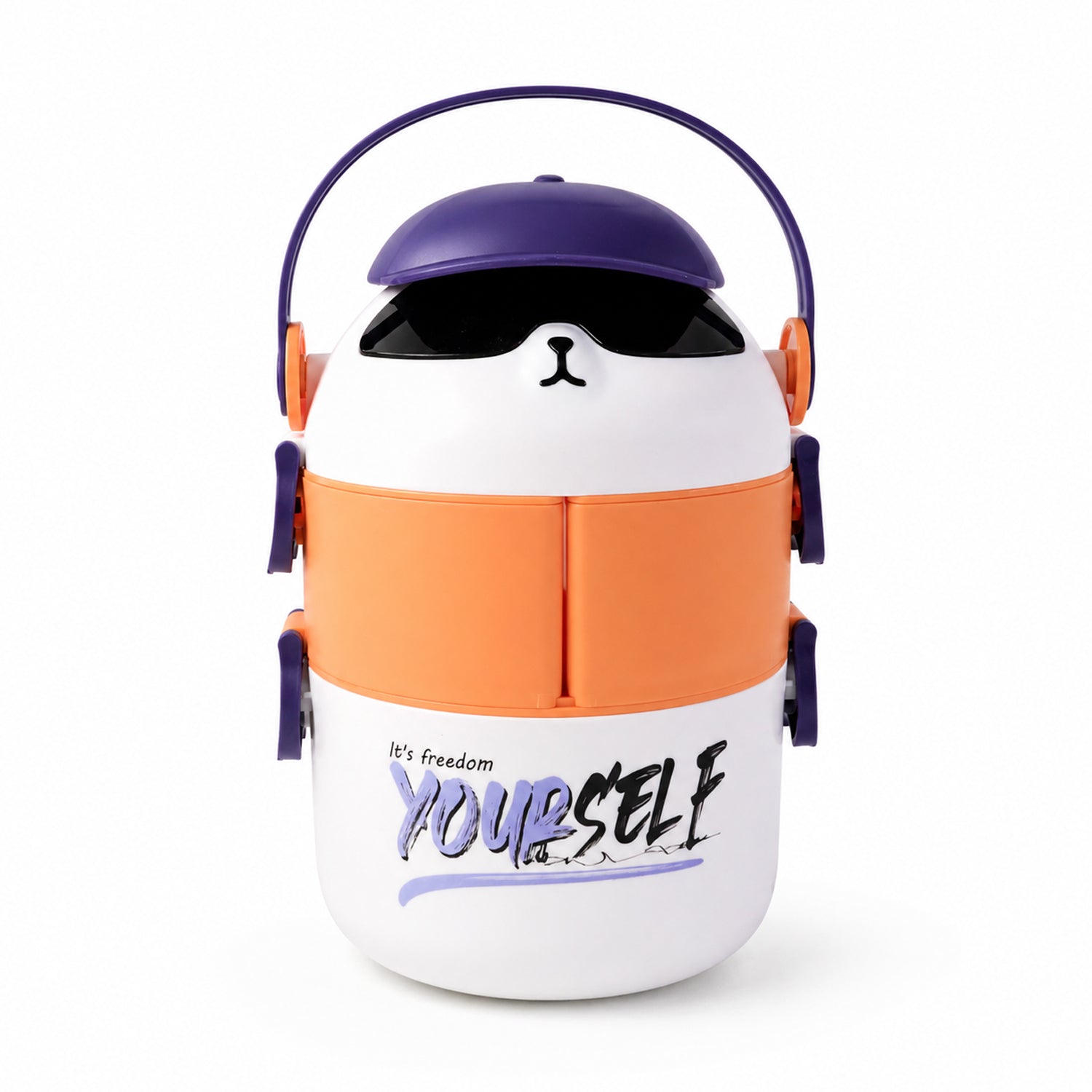Cute Cartoon Double Layer Lunch Box (1 Pc)