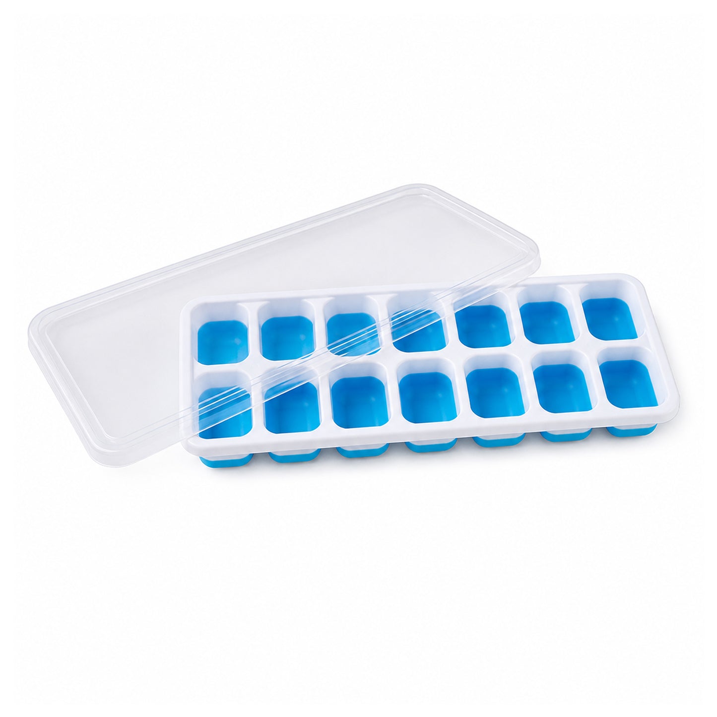 Multipurpose Plastic Ice Cube Tray With Lid (1 Pc 14 Gride)