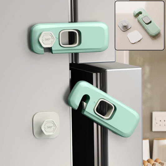 Adhesive Child Safety Lock For Refrigerator Cabinet And Cupboard Doors (1 Pc)