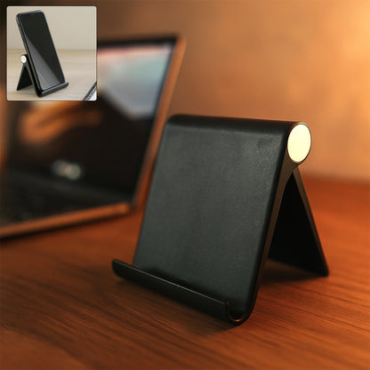 Plastic Foldable Desktop Mobile Stand (1 Pc  Black)