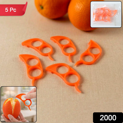 Multipurpose Plastic Orange Peeler Tool (5 Pc)