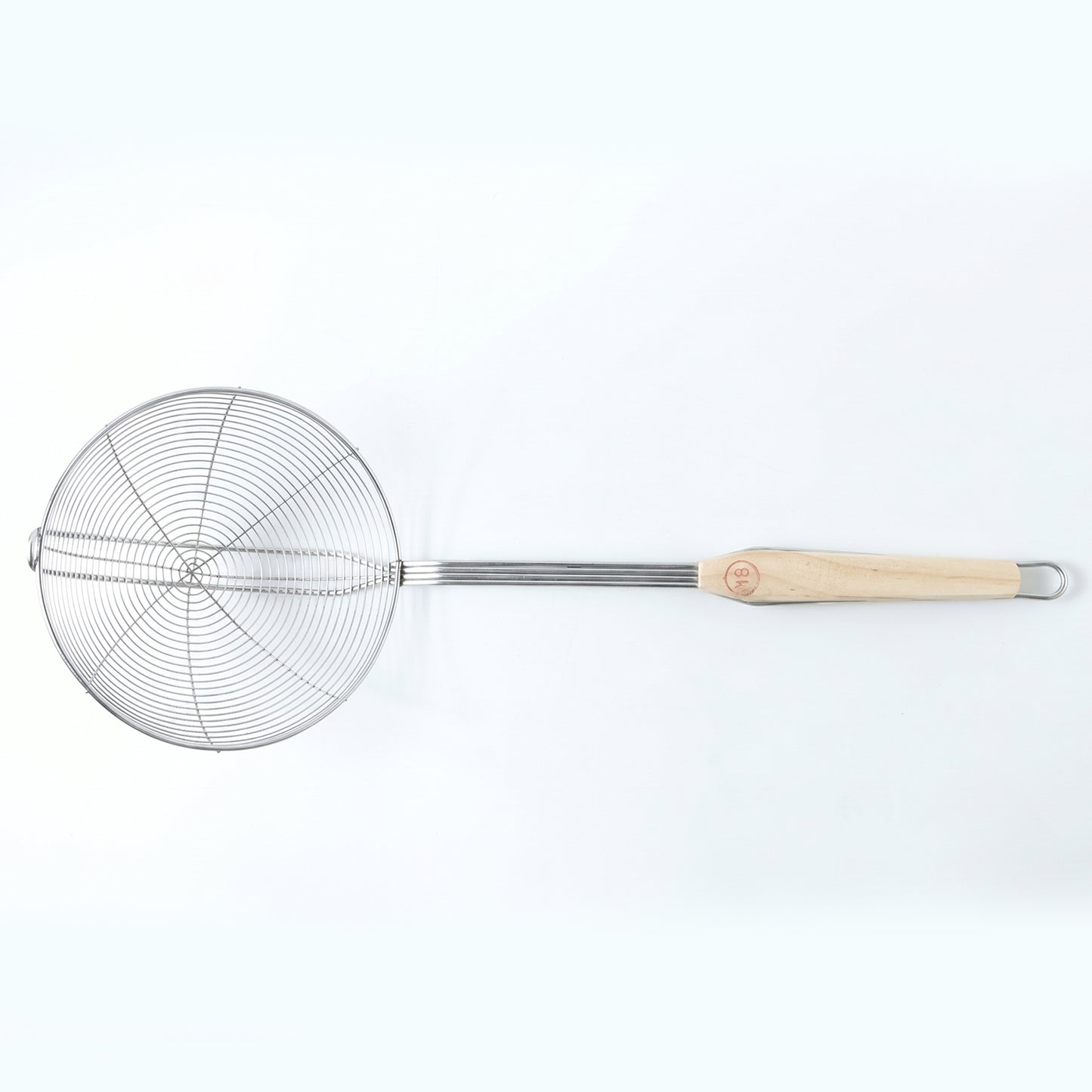 Stainless Steel Frying Skimmer Strainer With Wooden Handle (1 Pc 45 Cm)