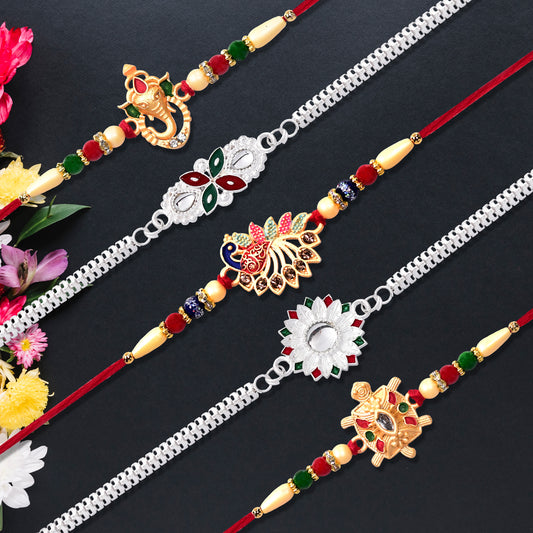 Rakhi Combo Set With Choco Almonds Rakhis  Card