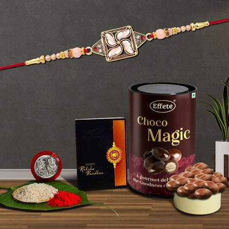Rakhi (K1_426_em)  Chocolate Magic Rakhi  Chocolate For Brother Rakhi With Chocolate Rakhi With Gift Rakhi Combo Set Of 1 Rakhi Chocolate