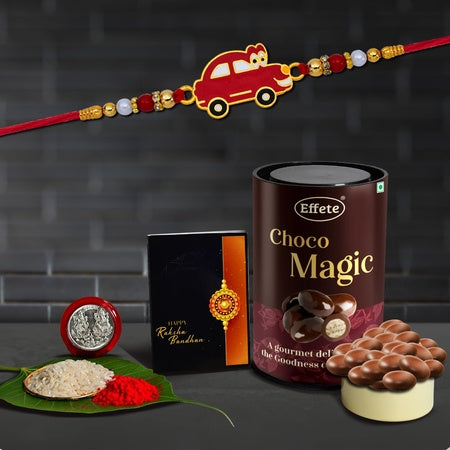 Rakhi (K1_316_em)  Chocolate Magic  Rakhi Combo With Card And Chocolate  Chocolates Gift  Rakhi  Chocolate For Brother  Rakhi With Gift  Set Of 1 Rakhi