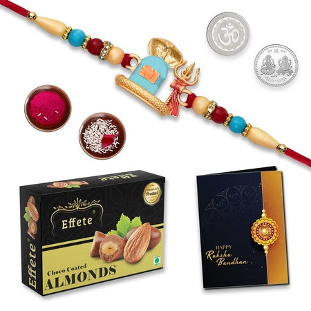 Rakhi (K1_266_ca32)  Chocolate Almonds 32gm Rakhi For Brother With Gift  Handmade Rakhi Rakhi Combo For Brother  Stylish Rakhi For Brother  Set Of 1 Rakhi