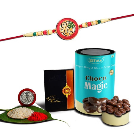 Rakhi (K1_518_cm)  Chocolate Magic  Rakhi For Brother With Gift  Handmade Rakhi Rakhi Combo For Brother  Stylish Rakhi For Brother  Set Of 1 Rakhi