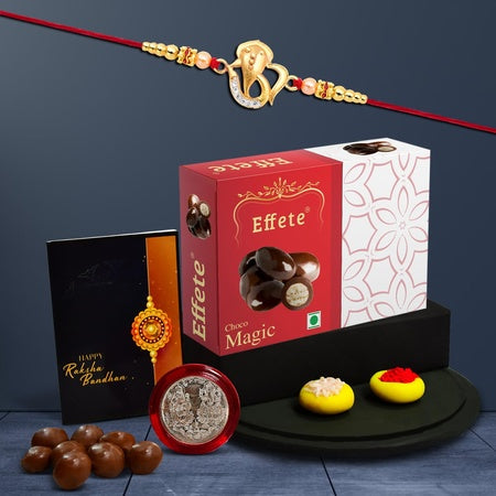 Rakhi (K1_413_em32)  Chocolate Magic 32gm  Rakhi Combo With Card And Chocolate  Chocolates Gift  Rakhi  Chocolate For Brother  Rakhi With Gift  Set Of 1 Rakhi
