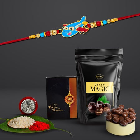 Rakhi (K1_267_sm)  Choco Magic (Pouch) Rakhi For Brother With Gift  Rakhi With Chocolate Rakhi Combo For Brother  Set Of 1 Rakhi  Chocolate