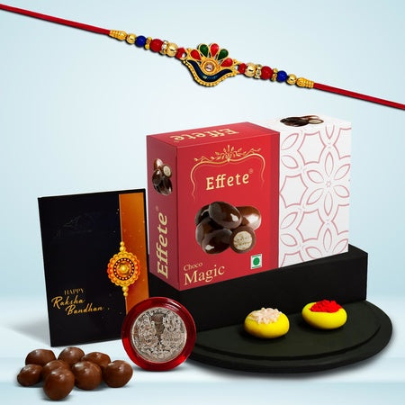 Rakhi (K1_313_em32)  Chocolate Magic 32gm Rakhi For Brother With Gift  Rakhi With Chocolate Rakhi Combo For Brother  Set Of 1 Rakhi  Chocolate