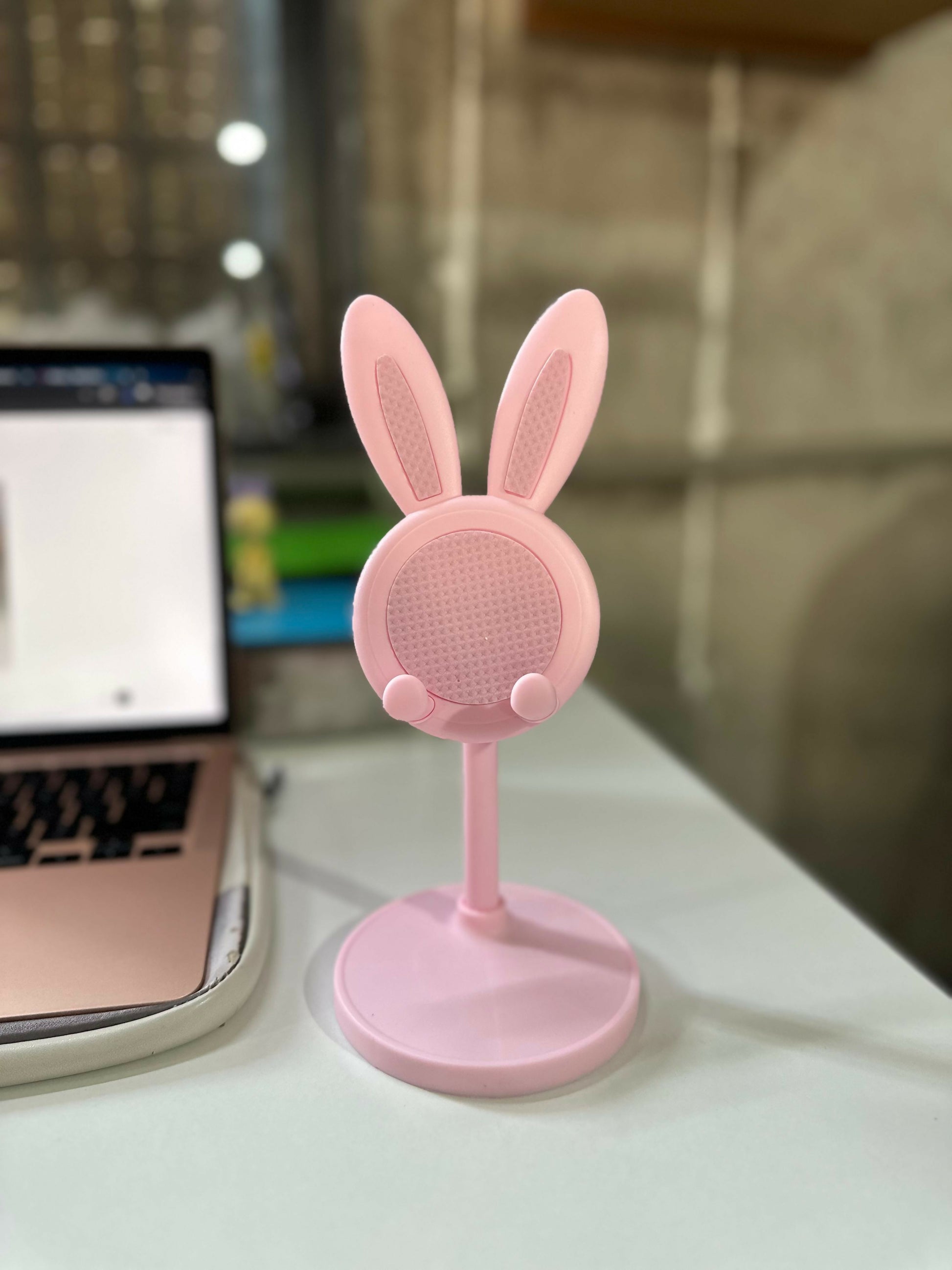 Cute Bunny Mobile Stand Holder for Desk & Kids Study Table (Color may vary)