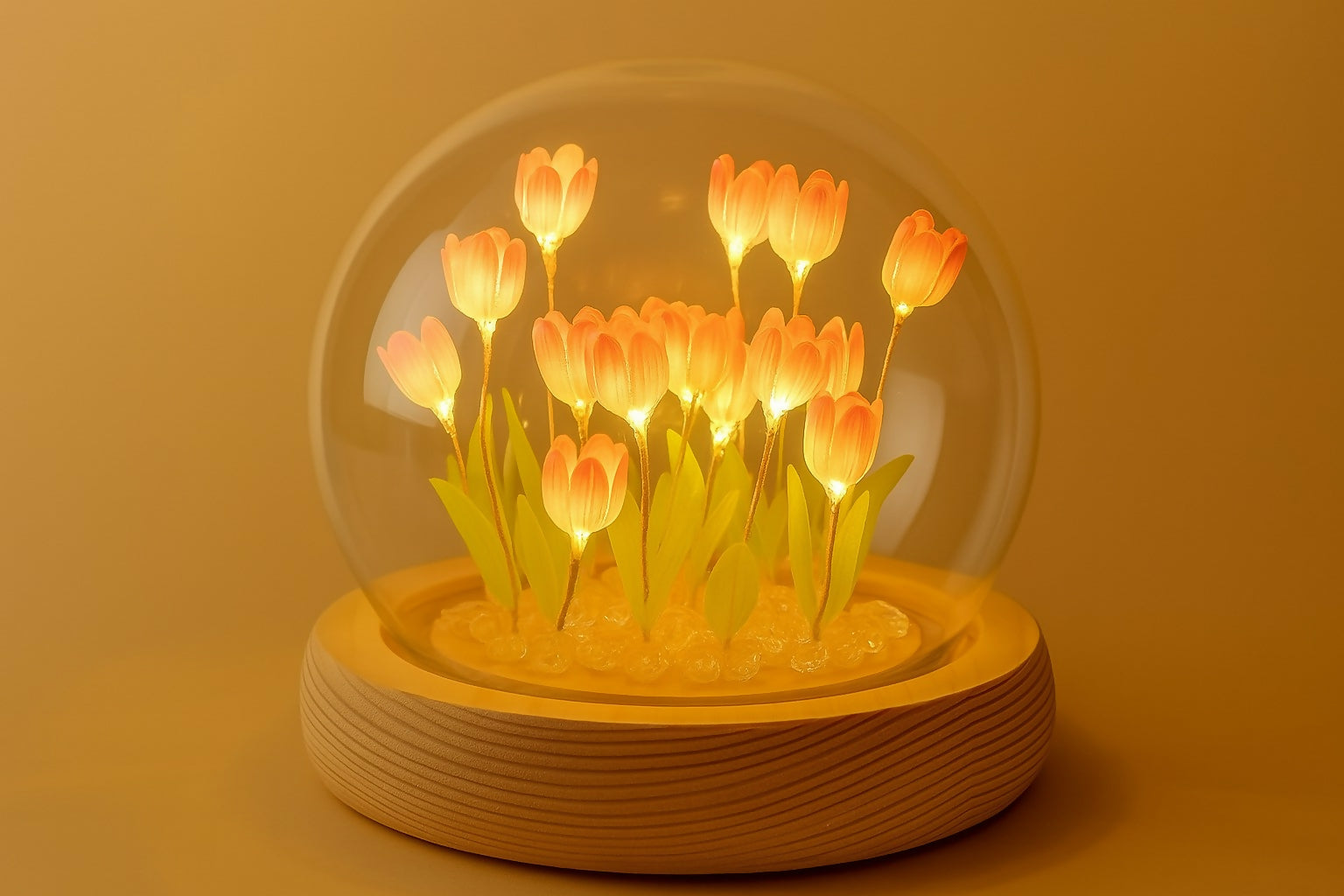 DIY Flower Dome LED Night Lamp Decorative Table Light Kit