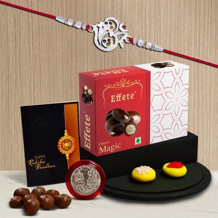 Rakhi (K1_a8_em32)  Chocolate Magic 32gm  Rakhi Combo With Card And Chocolate  Chocolates Gift  Rakhi  Chocolate For Brother  Rakhi With Gift  Set Of 1 Rakhi