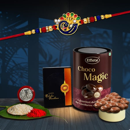 Rakhi (K1_321_em)  Chocolate Magic Rakhi  Chocolate For Brother Rakhi With Chocolate Rakhi With Gift Rakhi Combo Set Of 1 Rakhi Chocolate