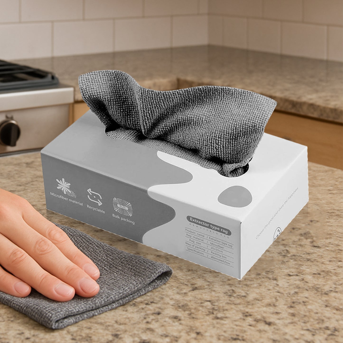 Thickened Magic Wipe Home Kitchen Car Multi-functional Cleaning Rag (20 Pc)