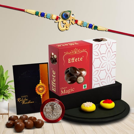 Rakhi (K1_438_em32)  Chocolate Magic 32gm Rakhi For Brother With Gift  Rakhi With Chocolate Rakhi Combo For Brother  Set Of 1 Rakhi  Chocolate