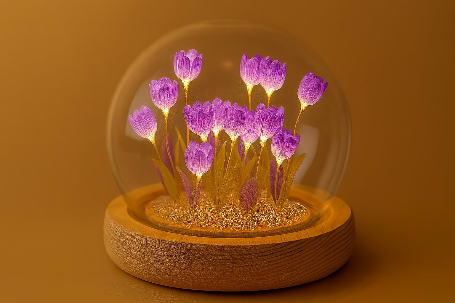 DIY Flower Dome LED Night Lamp Decorative Table Light Kit