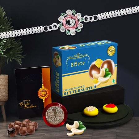 Multicolor Bracelet  Rakhi (K1_a39_bds)  Butterscotch Milk Drink With Silver Color Pooja Coin Roli Chawal  Greeting Card  Occasion  Rakhi For Brother With Gift  Rakhi With Milk Drink  Flavoured Milk  Bracelets For Men Stylish Rakhi Combo