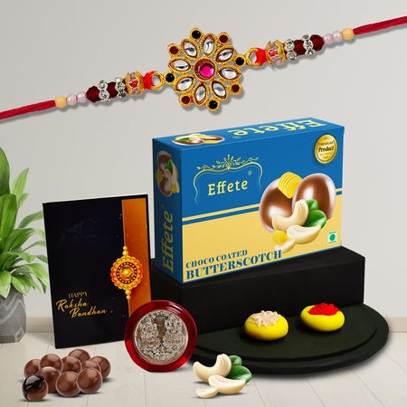 Multicolor Bracelet  Rakhi (K1_357_rds)  Rose Milk Drink With Silver Color Pooja Coin Roli Chawal  Greeting Card Occasion Rakhi For Brother With Gift Rakhi With Milkshake Rakhi Combo For Brother Flavoured Milk Set Of 1 Rakhi Rakhi Milksh