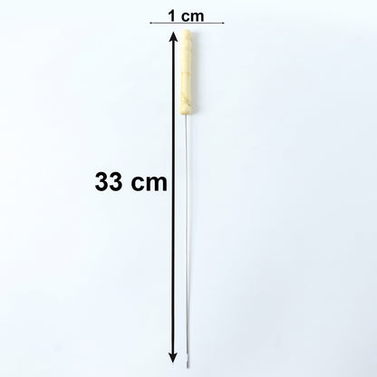Stainless Steel Bbq Skewers With Wooden Handle (12 Pc)