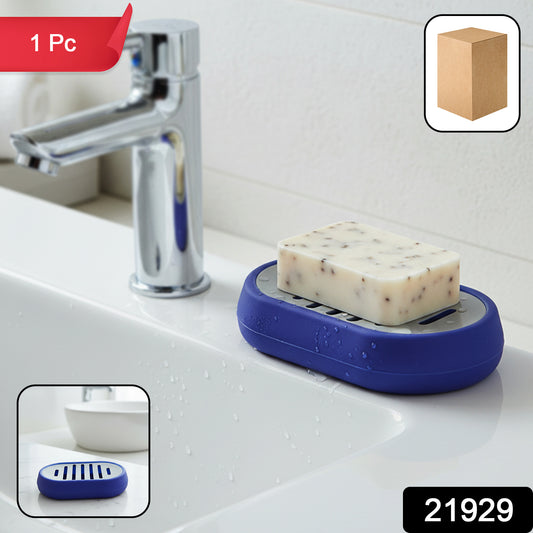 Plastic Soap Holder Tray With Drain Slots (1 Pc)