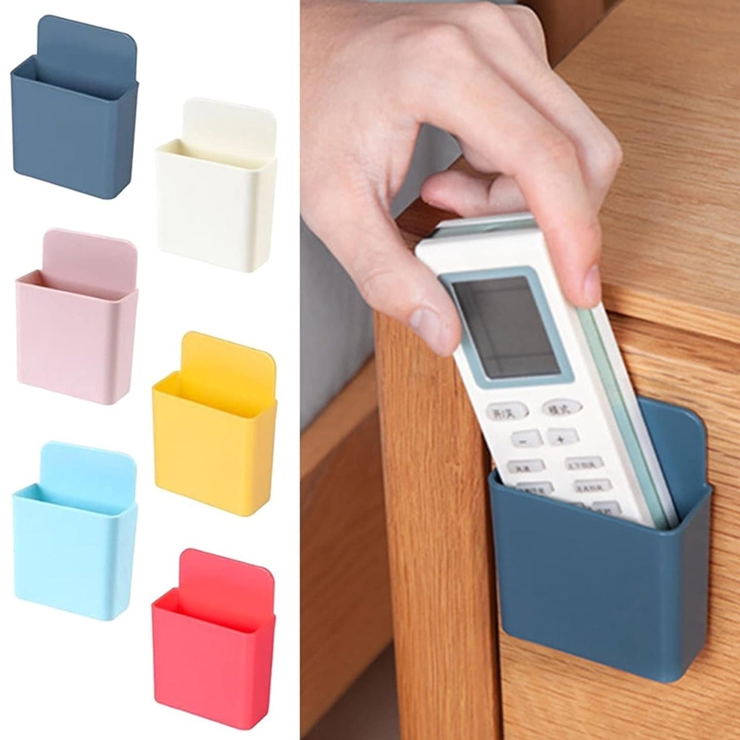 8485  Multipurpose Plastic Wall Mounted Remote  Mobile Holder Stand  (Pack Of 4)