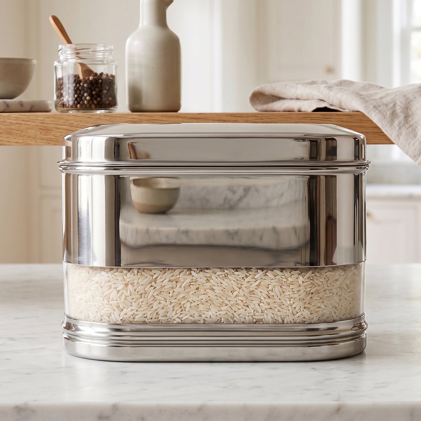 Supermom Premium Stainless Steel Modular Oval Canister (1500 Ml)