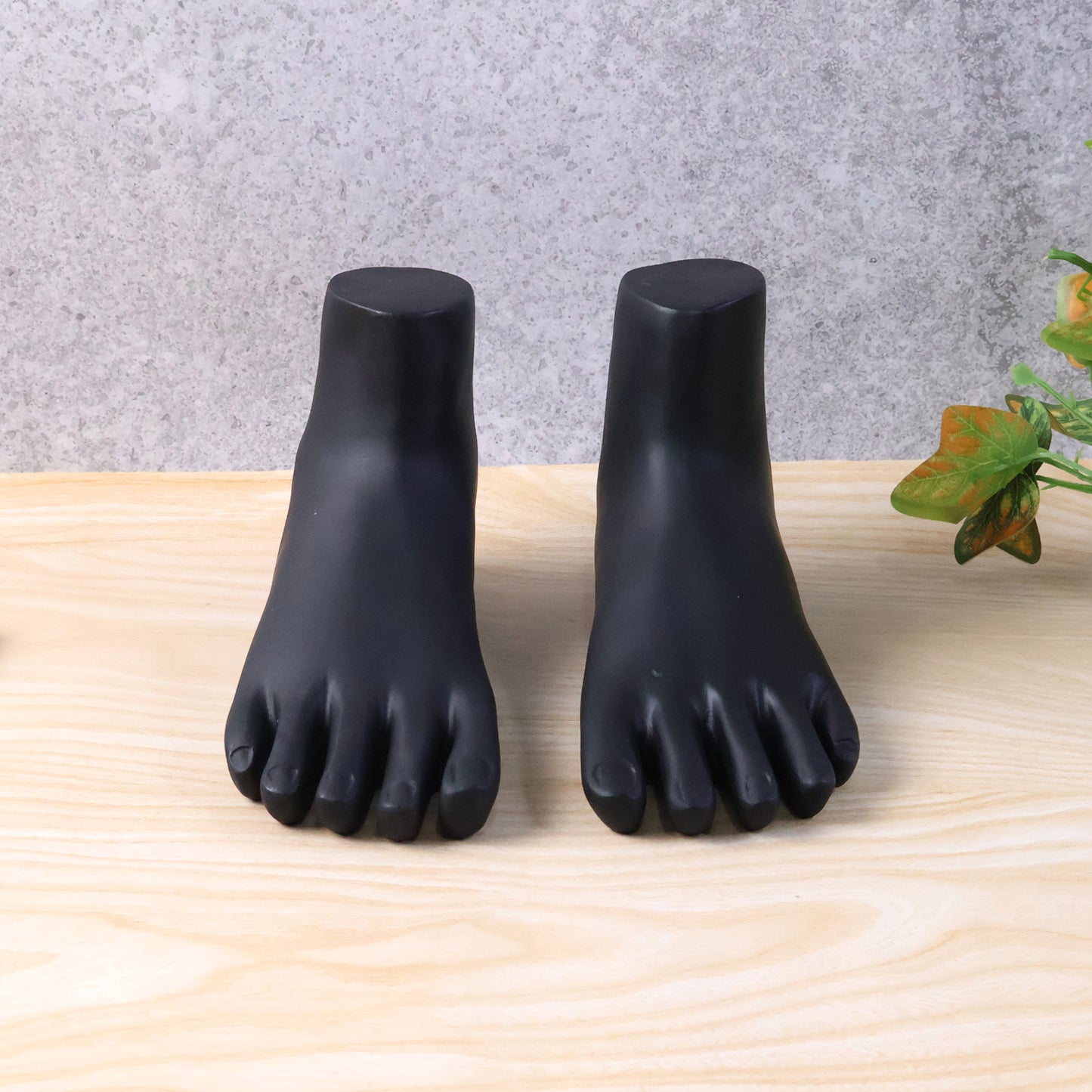 Premium Black Foot Mannequin Display Stand (1 Pair)