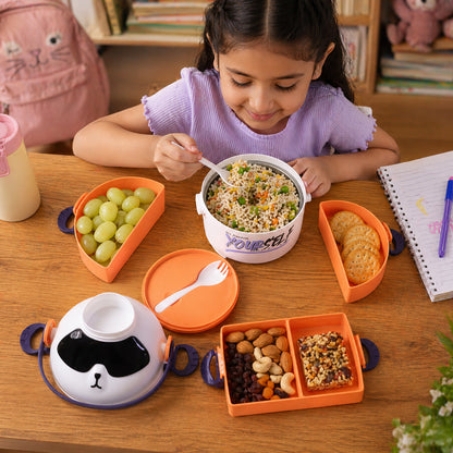 Cute Cartoon Double Layer Lunch Box (1 Pc)