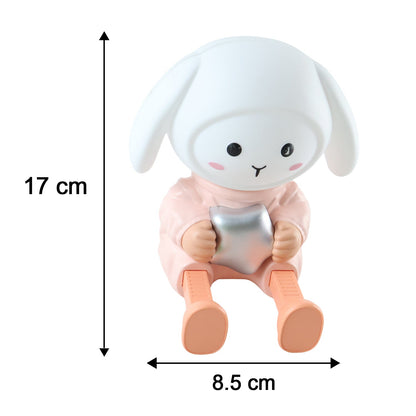 Rabbit Led Night Light With Mobile Phone Stand For Bedroom And Study Table (1 Pc)