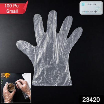 Disposable Small Plastic Gloves (100 Pc)