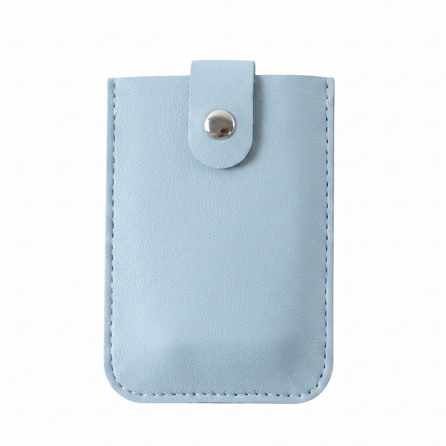 Pu Leather Snap Button Pull Out Card Holder Wallet Slim Multi Card (1 Pc)