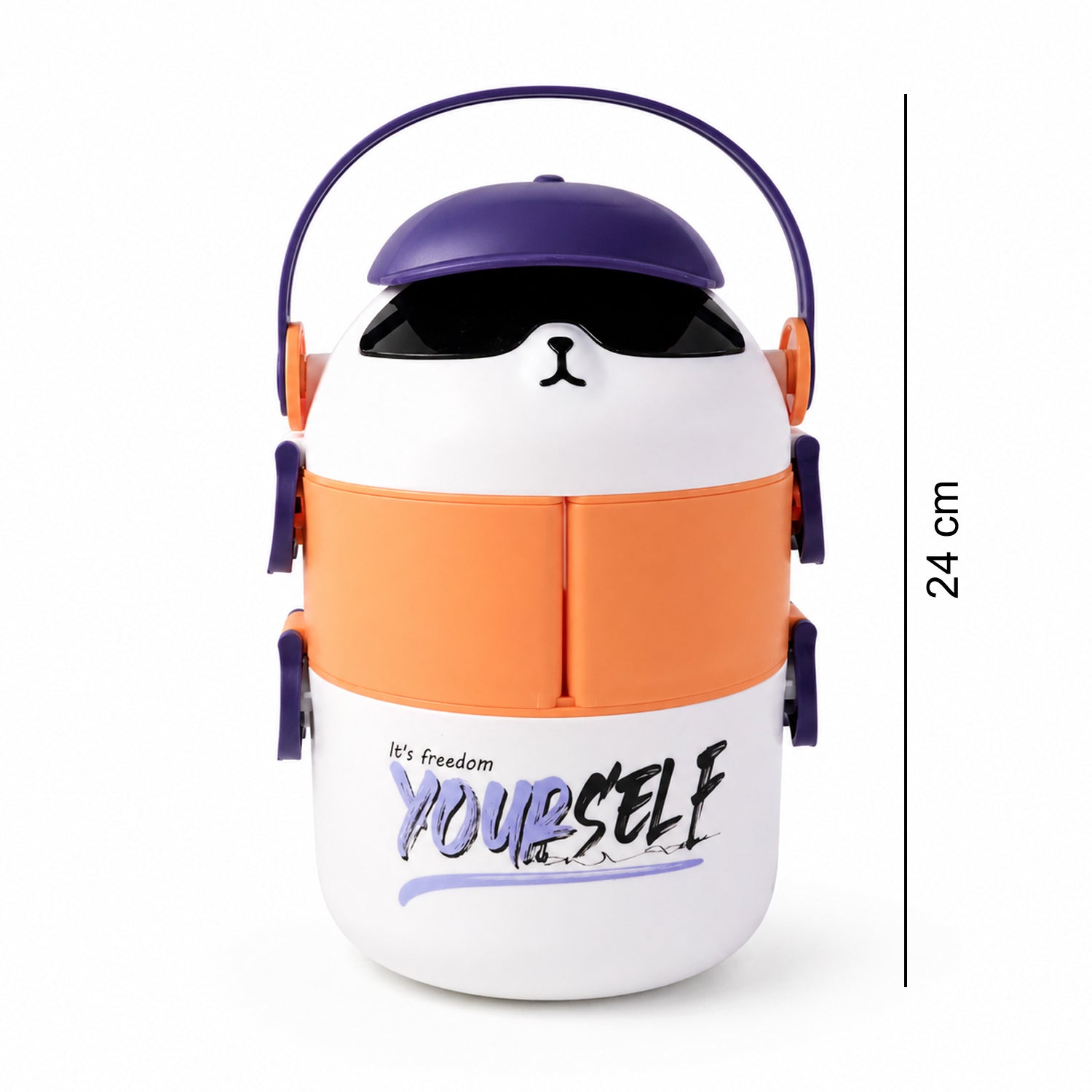 Cute Cartoon Double Layer Lunch Box (1 Pc)