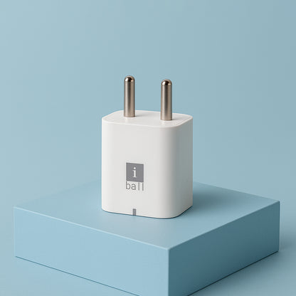 Iball Dual Usb Wall Charger 5v3.1a  High-speed Dual Port Fast Charging Adapte (1 Pc)